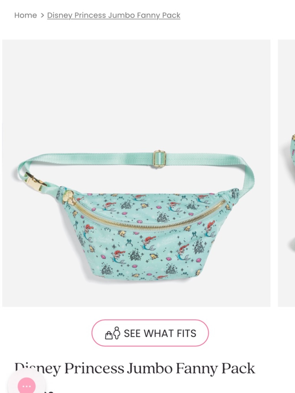 Stoney Clover Lane Ariel Disney Princess Print Crossbody Fanny Pack